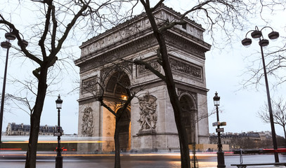 Triumphal Arch de l Etoile ( arc de triomphe) - Place Charles de Gaulle in Paris