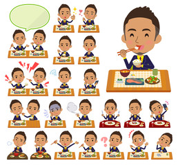 Short hair businessman black_Meal