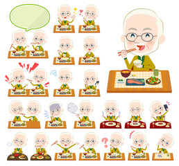 Yellow Ocher knit old man White_Meal