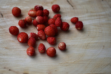  ripe red forest strawberries 