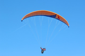 paraglider flying