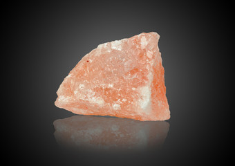 Mineral halite on black background