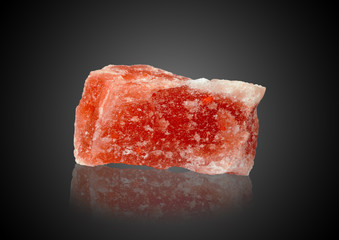 Mineral halite on black background