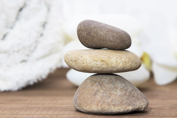 massage stones and spa in balance, wellbeing, beauty and health