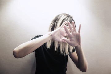 Stop Sexual abuse Concept, stop violence against Women, international women's day