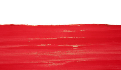 Lipstick smudge isolated white background