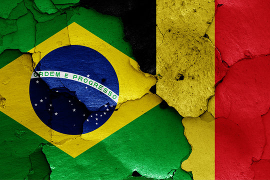 flags of Brazil and Belgium
