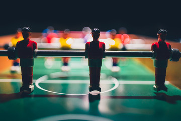 table football soccer silhouette of game players (kicker) - obrazy, fototapety, plakaty