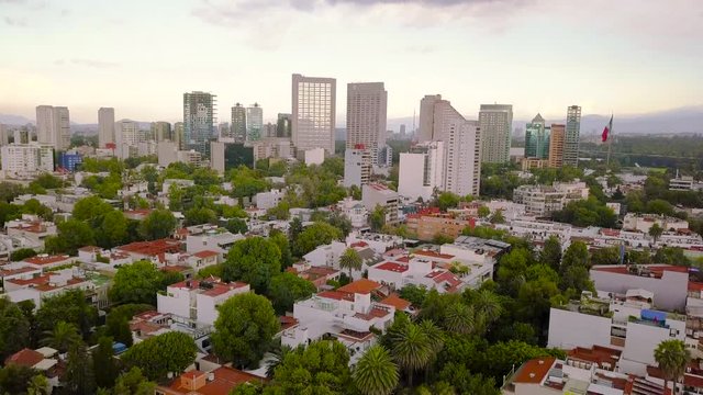 Mexico City, Polanco aerial view - cloudy day