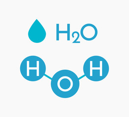 Water molecule H2O compound