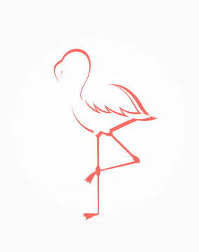 Flamingo shape illustration