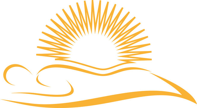 Person und Sonne, Sonnenstudio, Solarium, Zeichen, Logo