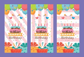 beautiful pack of happy birthday card