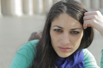 Fototapeta premium beautiful woman in winter