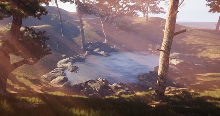 lake in the fores