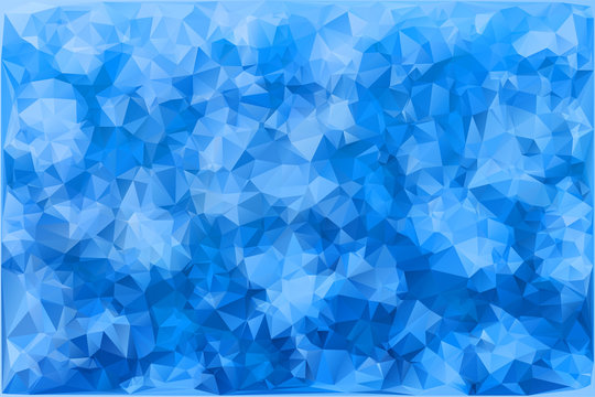 Vector Triangular winter blue ice frost background. Polygonal Art. Low Poly.