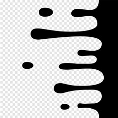 Splashing Black And White vector Irregular Rounded Lines Background for modern flat web site design.