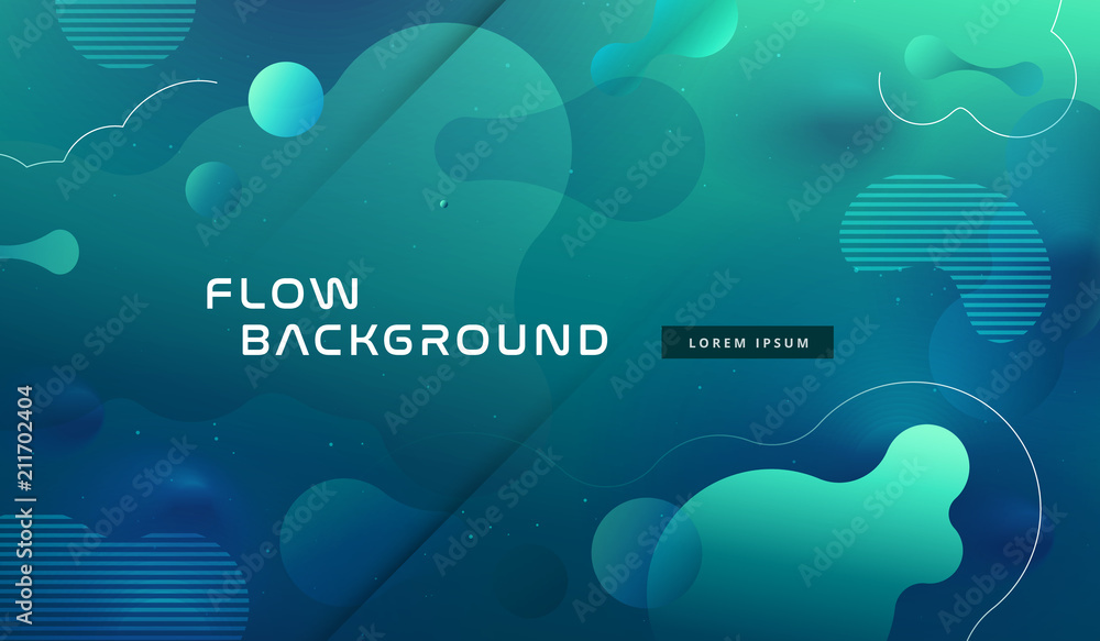 Wall mural colorful geometric background pattern. fluid shapes composition with trendy gradients. eps10 vector.