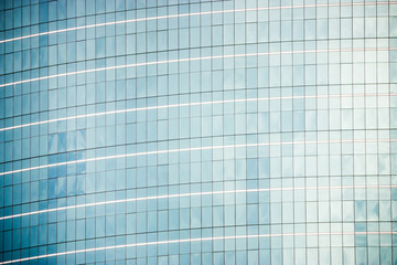 Blue window facades with vignetting background