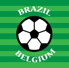 Brazil Versus Belgium Soccer Match Design