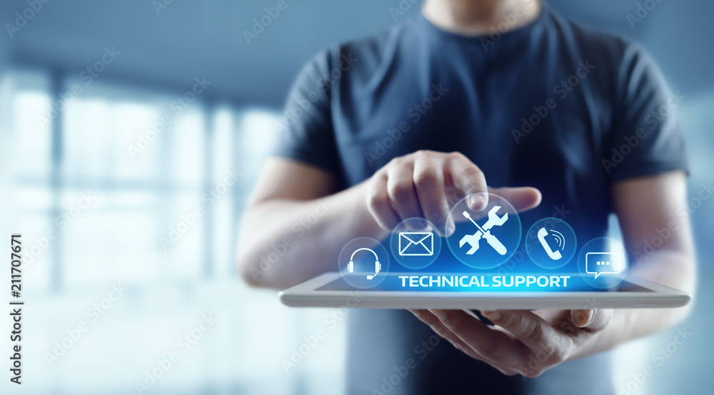 Canvas Prints technical support customer service business technology internet concept