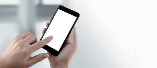 Phone Smarthone Isolated Screen Business Technology Concept. Clipping path included for easy...