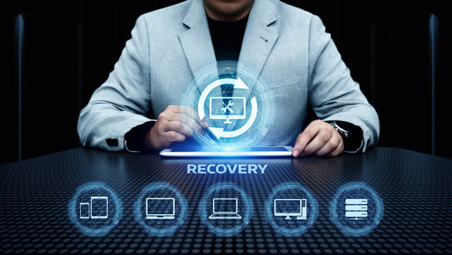 Recovery Data Backup Computer Internet Business Technology Concept