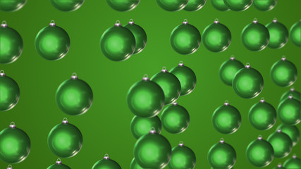 christmas ornaments background green 