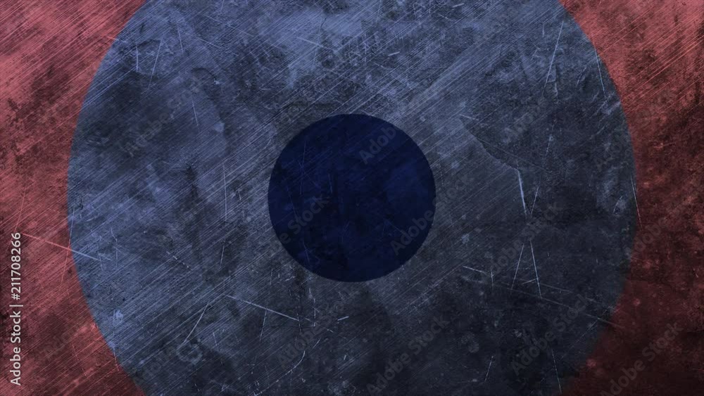 Aufkleber metal structured circles from middle flat transition. abstract background in flat style with animati