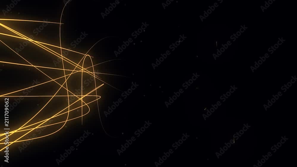 Poster abstract particle fail in the dark. random small particles form horizontal abstract lines. infinite 