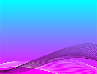 Abstract blend wave line background. Colorful gradient vector illustration.