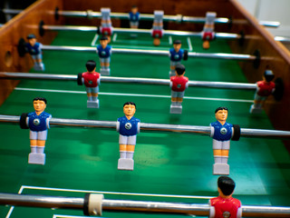 Fototapeta premium 2018, Football, Blur Background, Table Football Game. 