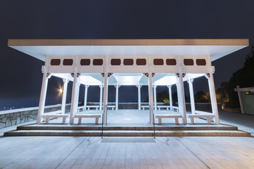 pavilion at night