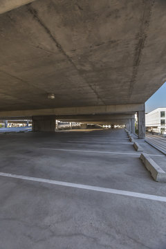 Empty Parking Log Wide Angle Vertical