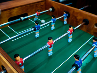 Fototapeta premium 2018, Football, Blur Background, Table Football Game. Final. 