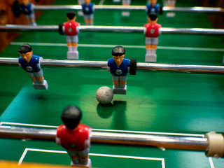 Fototapeta premium 2018, Football, Blur Background, Table Football Game. Final.