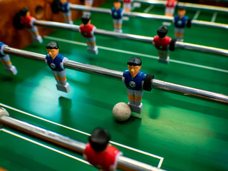 Fototapeta premium 2018, Football, Blur Background, Table Football Game. Final. 