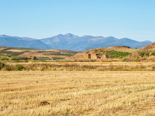 Autumn countryside after harvest - Najera, La Rioja, Spain