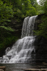 Obraz premium Cascades Falls Virginia's Mountain Playground Waterfall in Pembroke, Virginia - Giles County Jefferson National Forest
