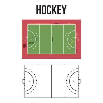 Hockey Court Vector Illustration