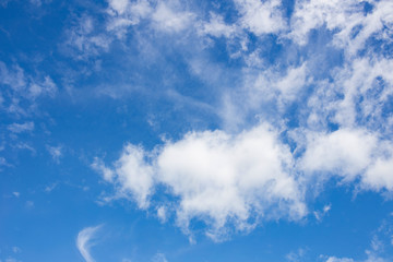 clouds in the blue sky