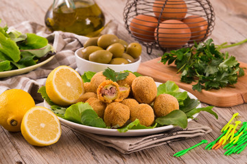 Ascoli stuffed olives.