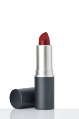 Fototapeta premium red lipstick on white