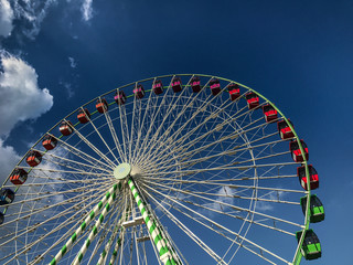 Colorful Ferris Wheel at a fair in St. Paul, Minnesota