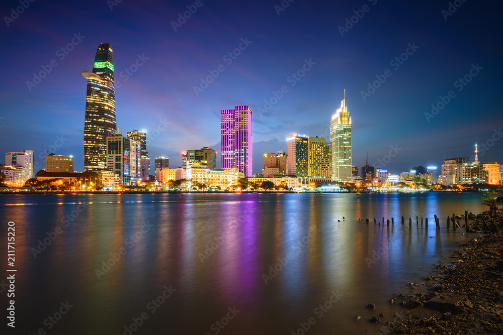 Wall mural Ho Chi Minh City skyline