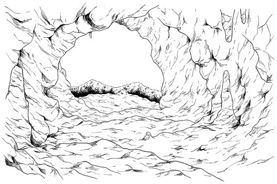 漫画風ペン画イラスト 自然物 洞窟 Stock Illustration Adobe Stock 漫画風ペン画イラスト 自然物 洞窟 Stock Illustration Adobe Stock