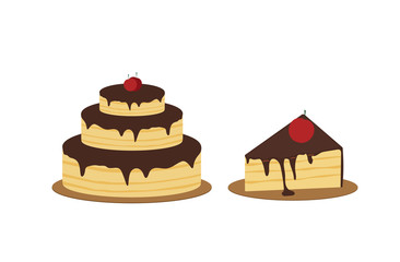 Vector illustration cake