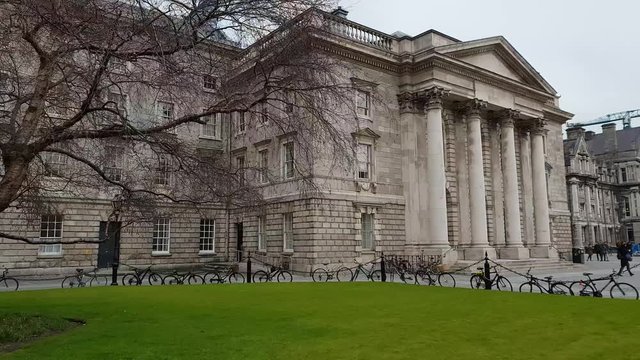 Trinity College in Dublin - famous landmark in the city
