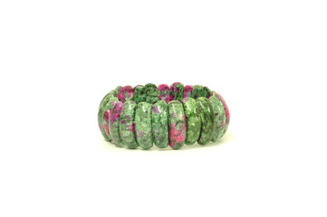 Natural Stones handmade stretchable bangle isolated on white background