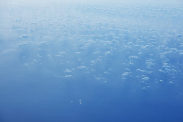 blue sky seen from airplane